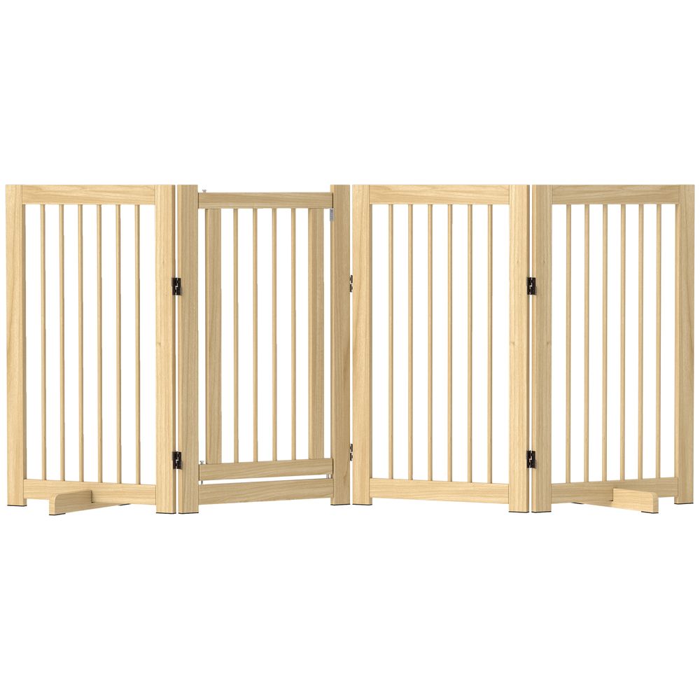 Barrière pour chien bois blanc 220 x 91 cm autoportante pliable avec portillon - comfortxl outdoor living