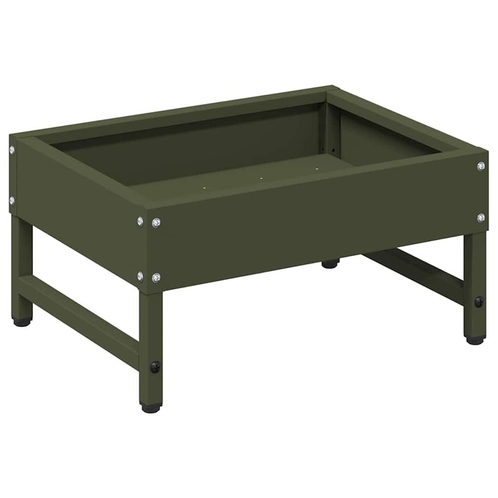 Nourrisseur pour oiseaux vert olive 80 x 28 x 13.5 cm