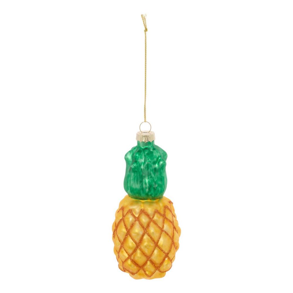 Suspension de sapin ananas en verre 12 cm