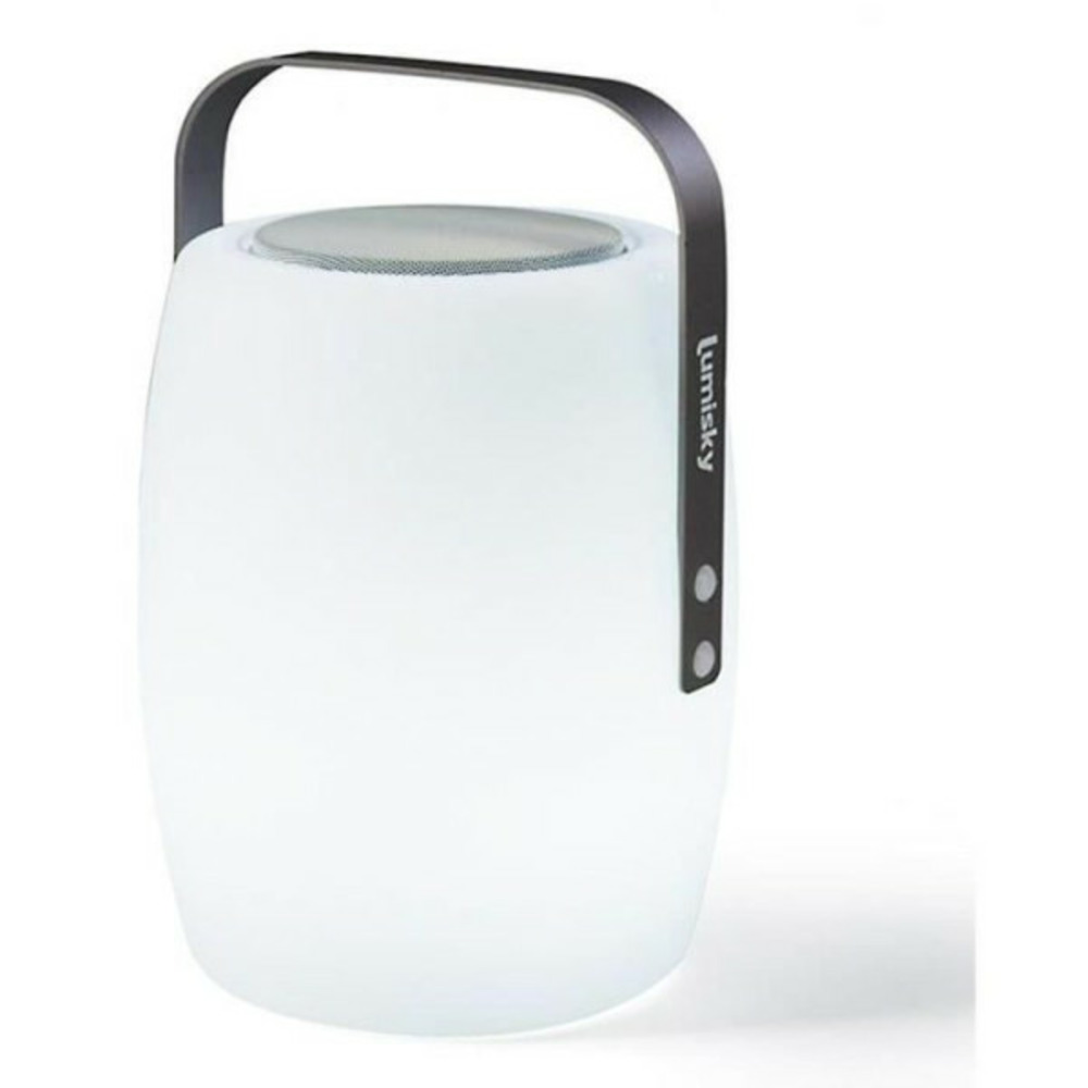 Lampe enceinte bluetooth sans fil - - lucy play - h31 cm - led blanc et multicolore dimmable