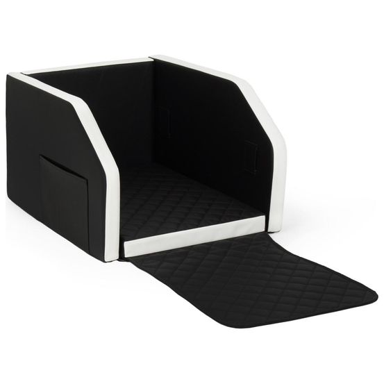 Velinda panier de voiture pliable pour chien 55x70 cm — noir - blanc