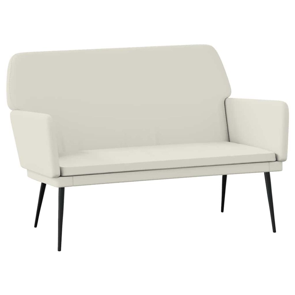 Banc crème 108x79x79 cm velours