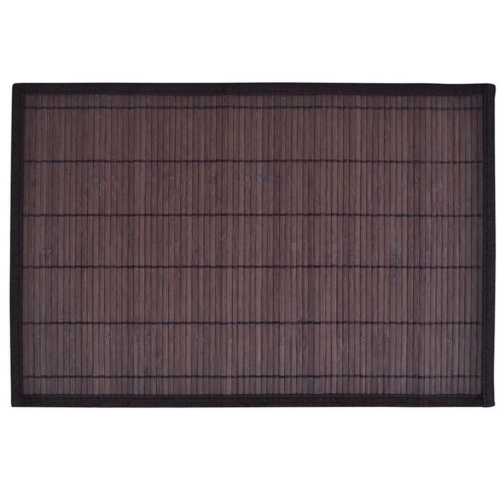 6 Napperons en bambou 30 x 45 cm Marron FoncÃ©