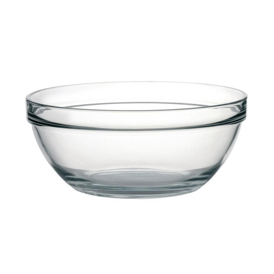 Bols de cuisinier en verre 3,9 l - arcoroc 260 mm - lot de 6 pièces