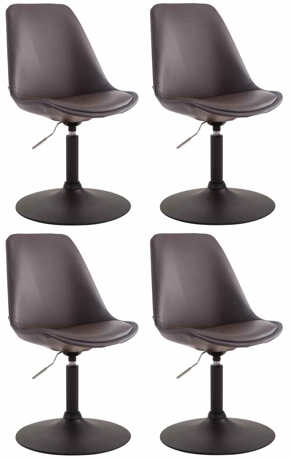 Lot de 4 chaises de salle à manger maverick b simili cuir