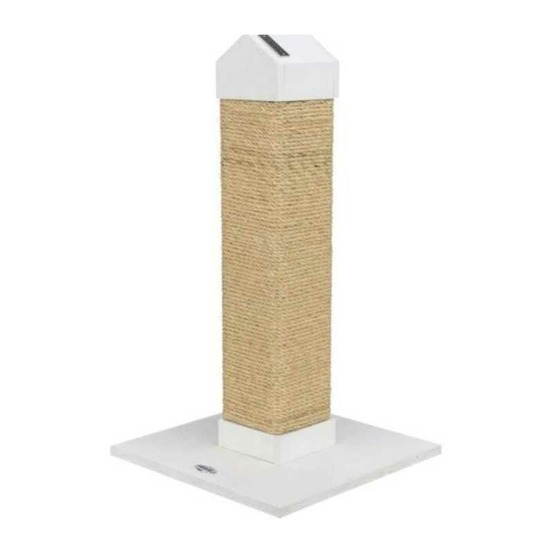 Poteau griffoir - trixie - be nordic iben - 60 cm - blanc