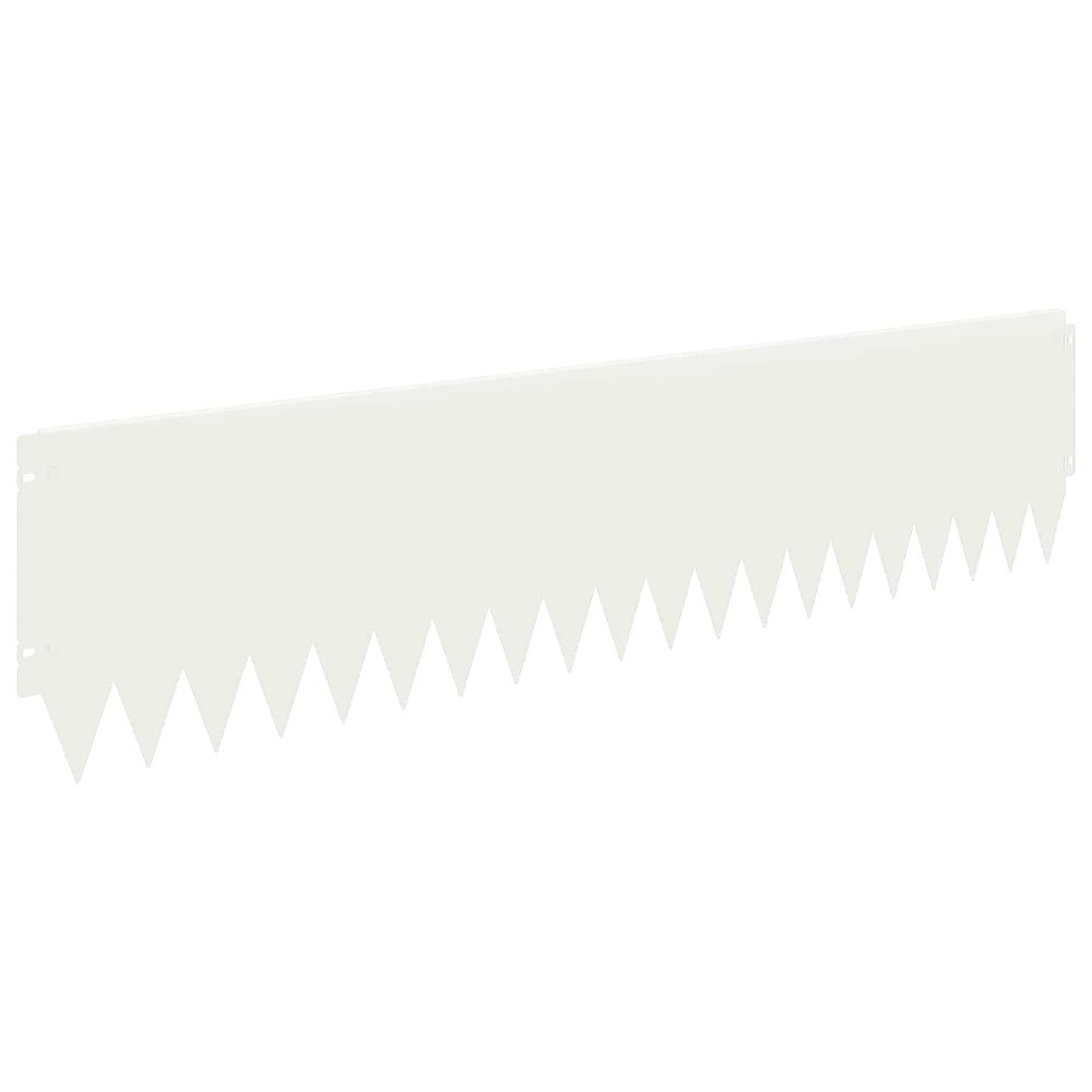 Bordure de pelouse 20 pc 103 x 25 cm acier blanc