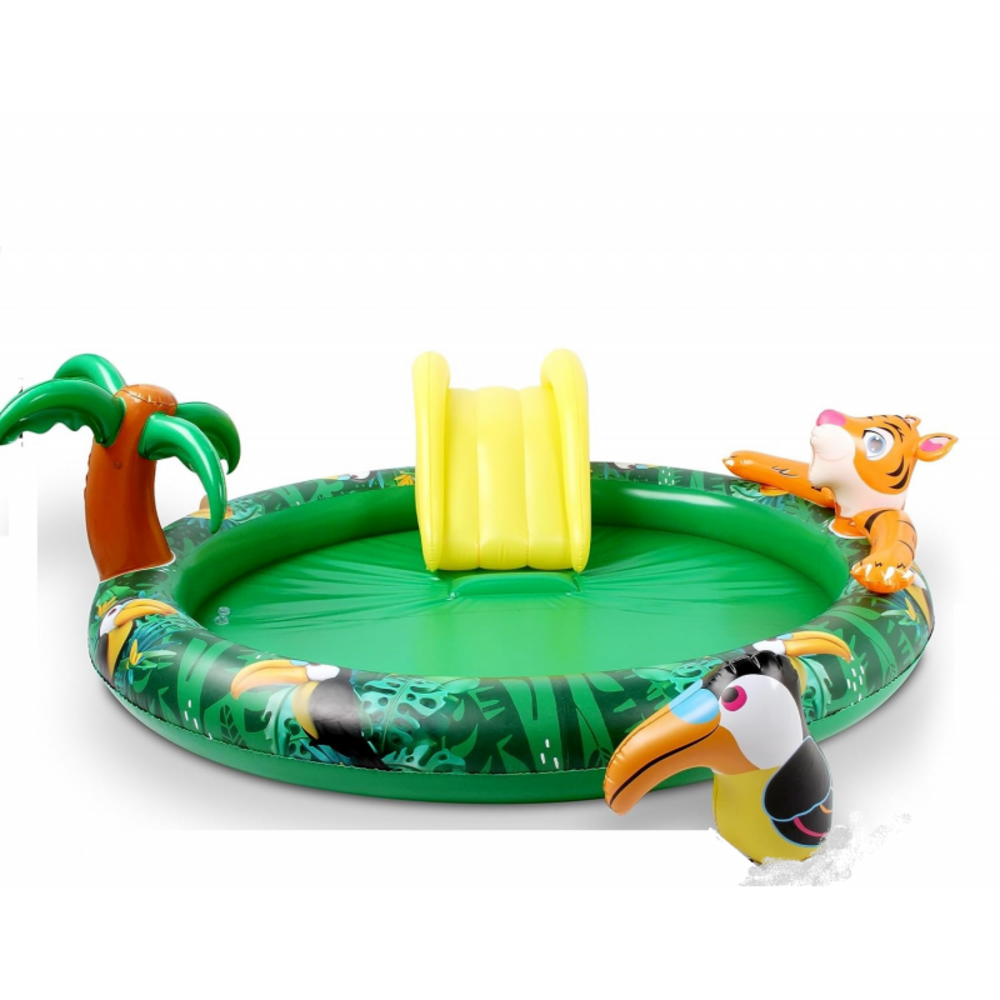 Piscine gonflable pour enfants toboggan de piscine - 182x165x62 cm
