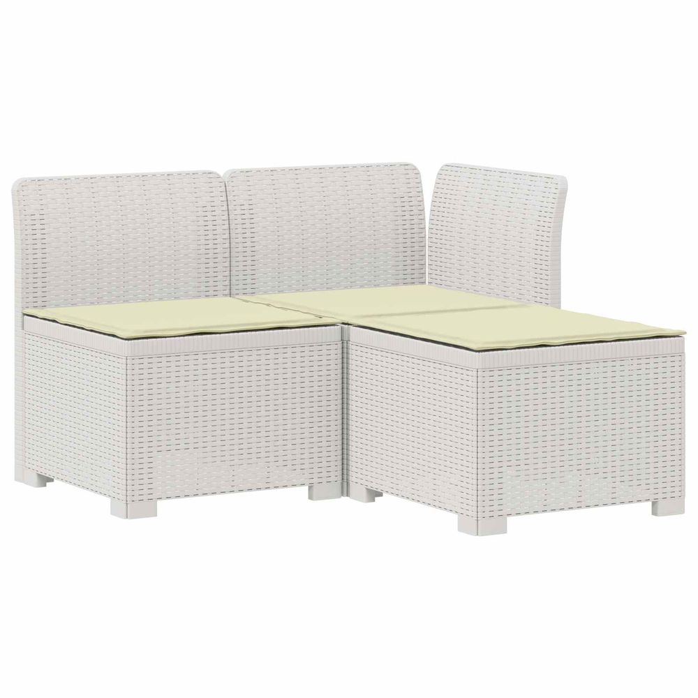 Canapé de jardin 3 places avec coussins look rattan 3 place pp
