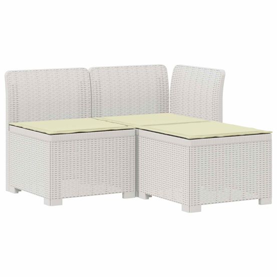 Canapé de jardin 3 places avec coussins look rattan 3 place pp