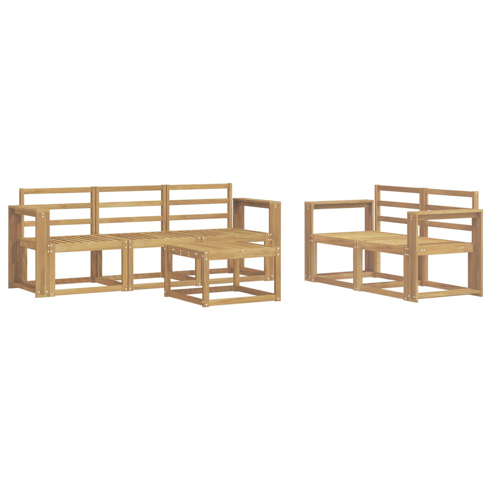 Ensemble de canapés d'extérieur 6 pcs blanc 59 x 59 x 37 cm