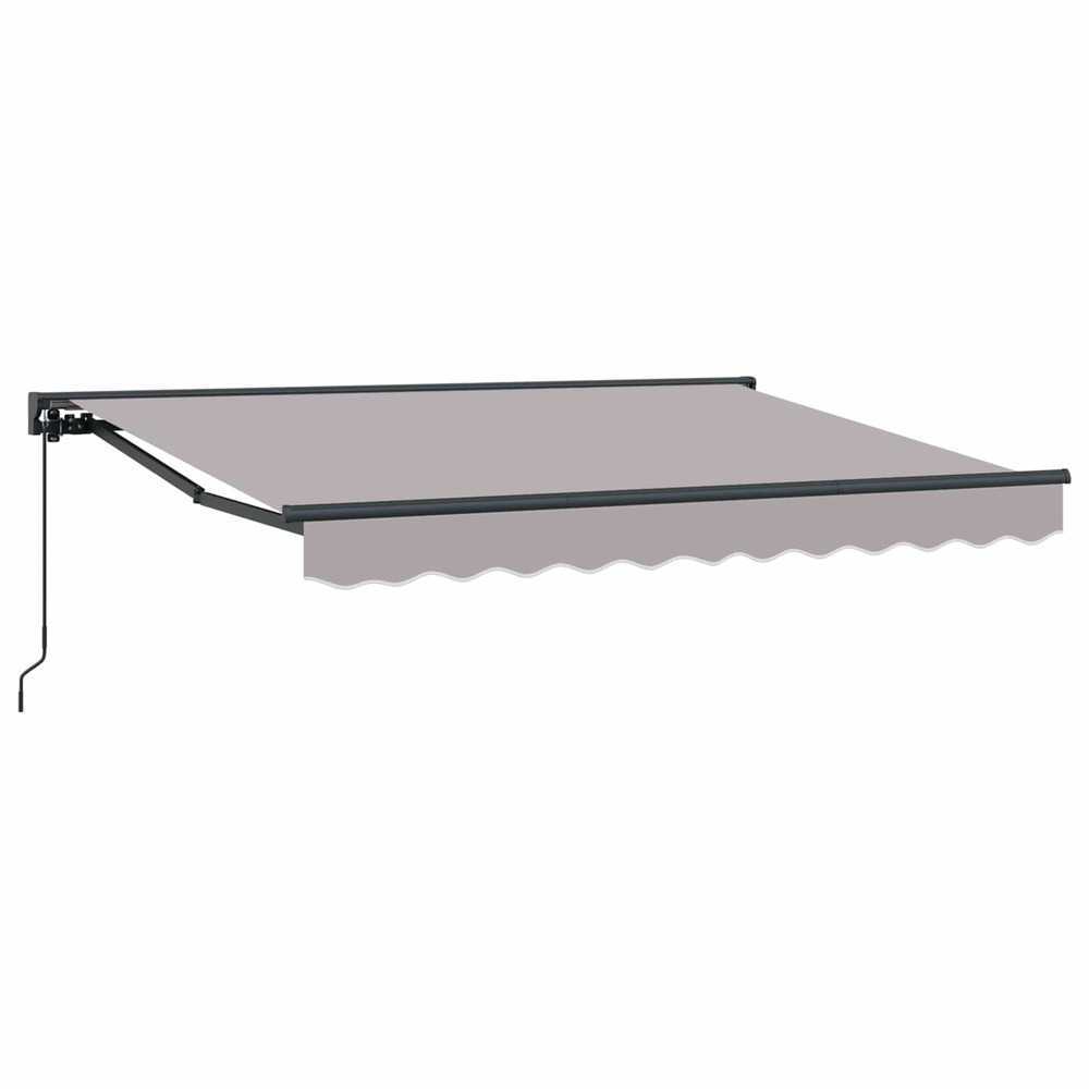 Auvent rétractable manuel gris clair 3 x 2 m