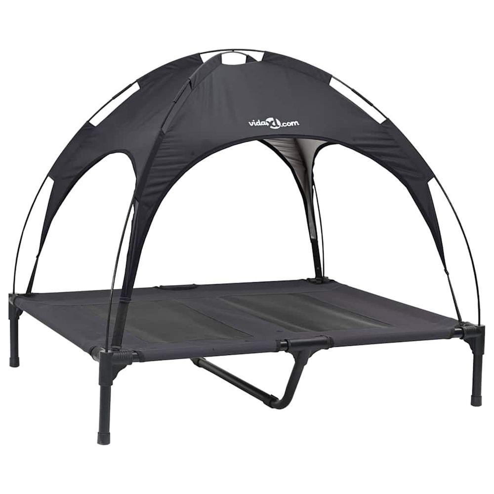 Lit pour chien noir 92 x 77 x 82,5 cm acier