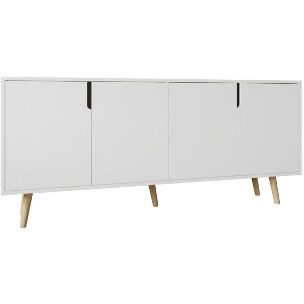 Buffet 4 portes en aggloméré latina modern blanc