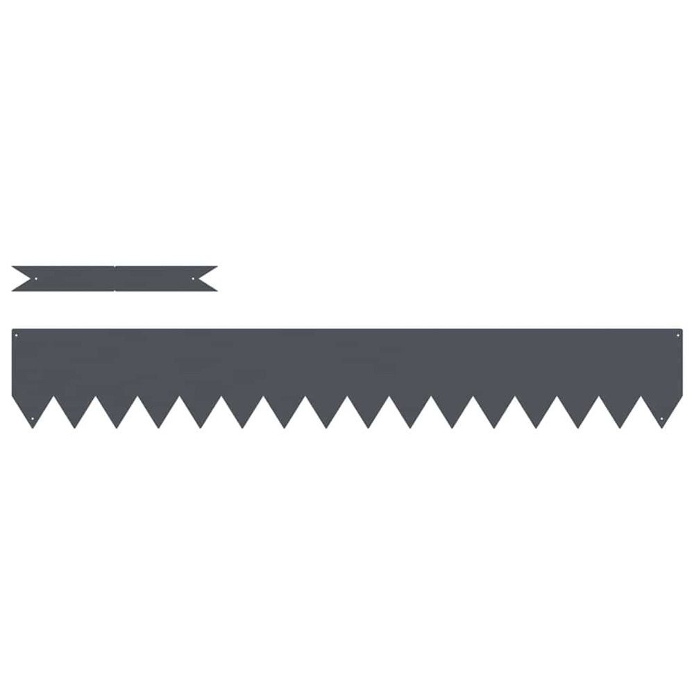 Bordure de pelouse 10 pcs anthracite 100 x 0.05 x 20 cm