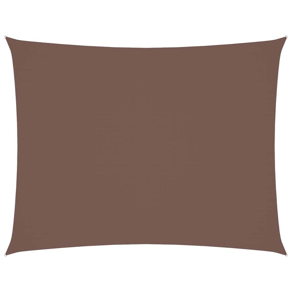 Voile de parasol tissu oxford rectangulaire 3x4,5 m marron
