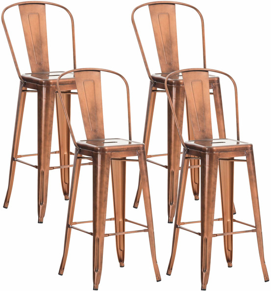 Lot de 4 tabourets de bar aiden