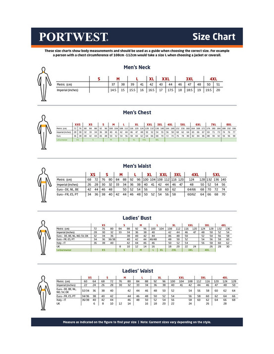 Pantalon chino strech coupe slim couleur : noir taille 56 - portwest