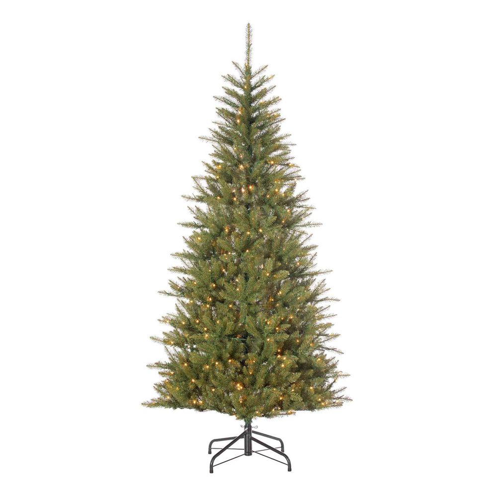 Black box arbre de noël artificiel malden - 112x112x215 cm - pvc - vert