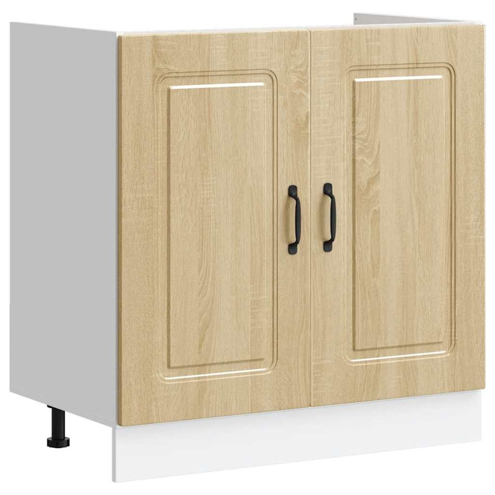 Meuble bas pour évier kalmar chêne sonoma bois ingénierie