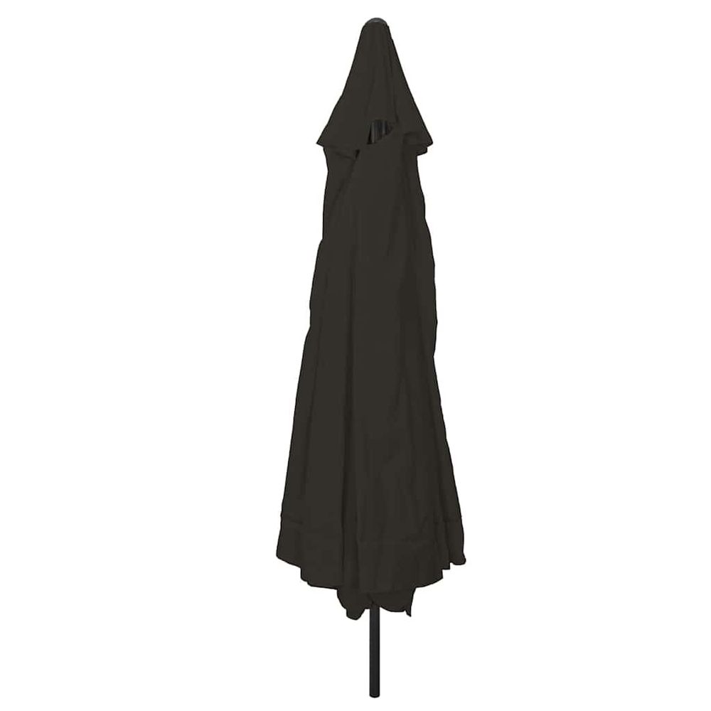 Parasol de jardin 394 x 394 x 248 cm polyester et acier noir