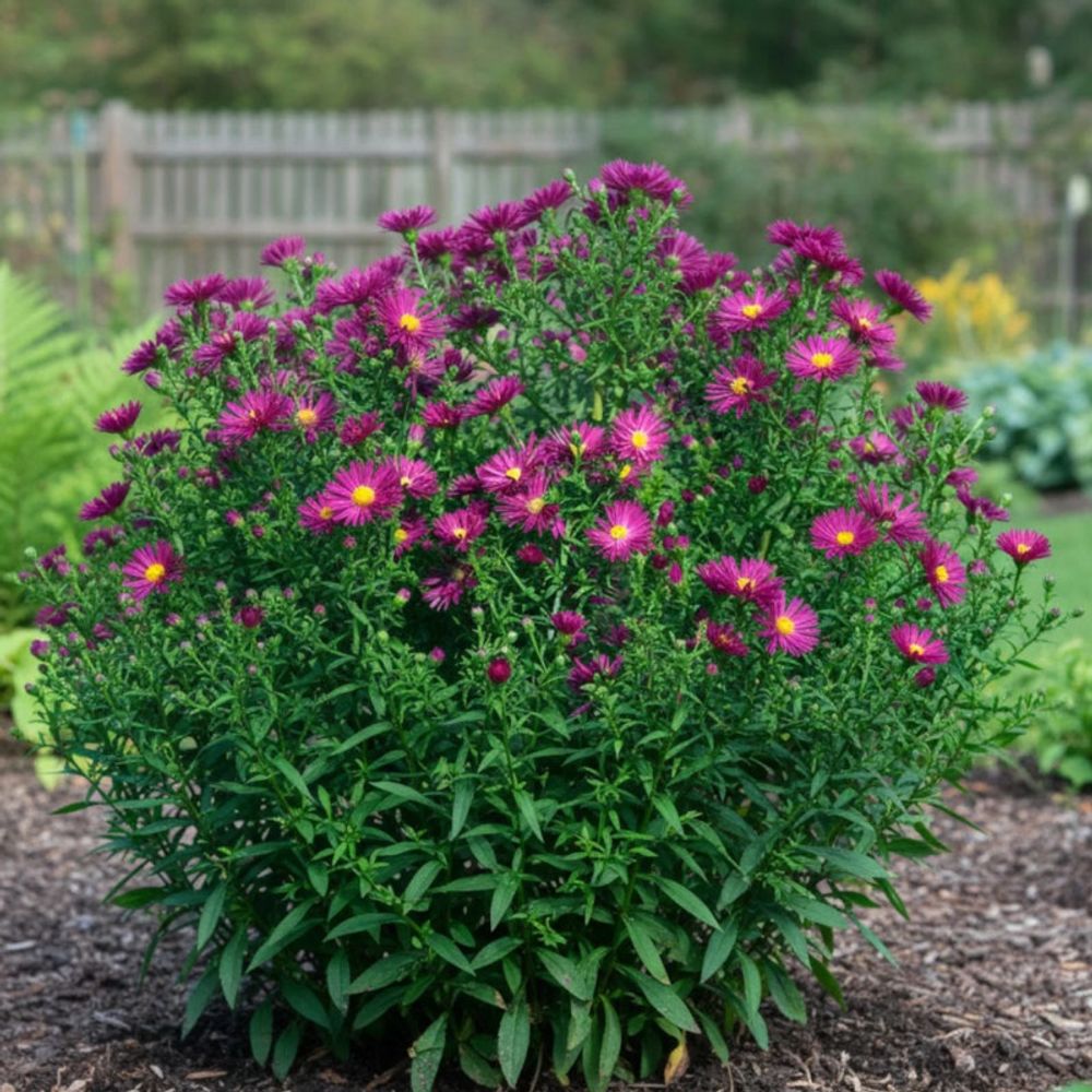 Aster grand d'automne crimson brocade, aster novi-belgii lot de 3 godets