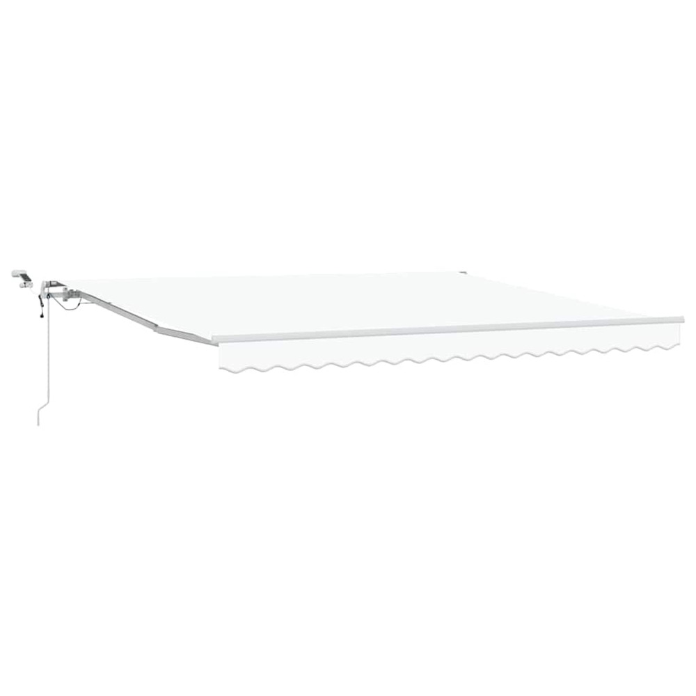 Auvent rétractable blanc 400 × 350 cm polyester et métal