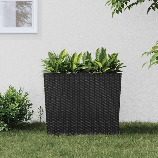Jardinière et intérieur amovible anthracite 12 /44 l rotin pp