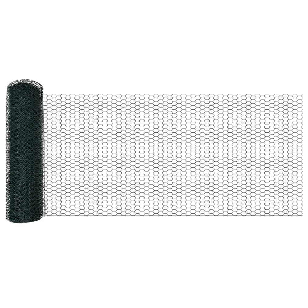 Clôture hexagonale 0,6 x 10 m pvc vert
