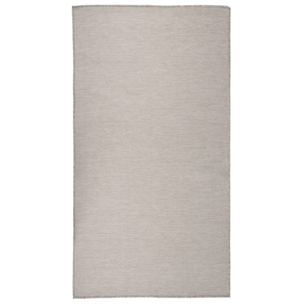 Tapis à tissage plat d'extérieur 80x150 cm gris clair