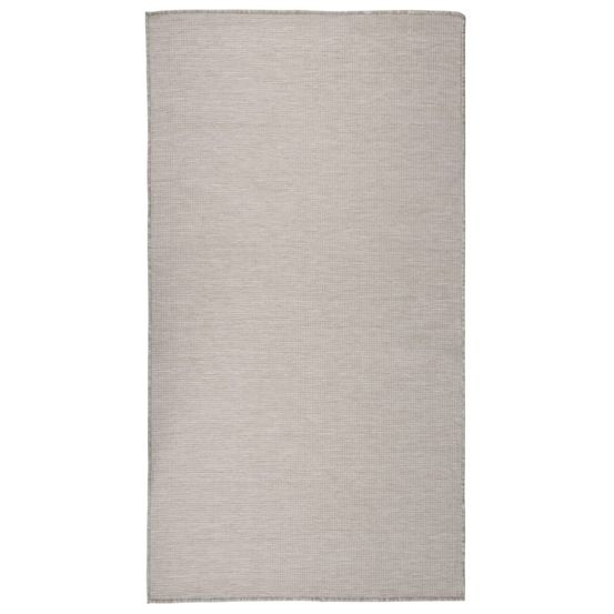 Tapis à tissage plat d'extérieur 80x150 cm gris clair