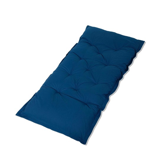 Futon xxl matelas de sol 195x100cm en polyester bleu petrole