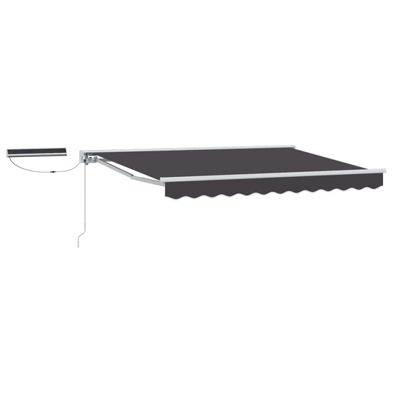 Auvent rétractable électrique anthracite 3,5 x 2 m