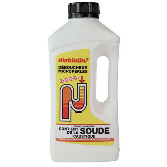Déboucheur canalisations diablotin microperles soude 750g