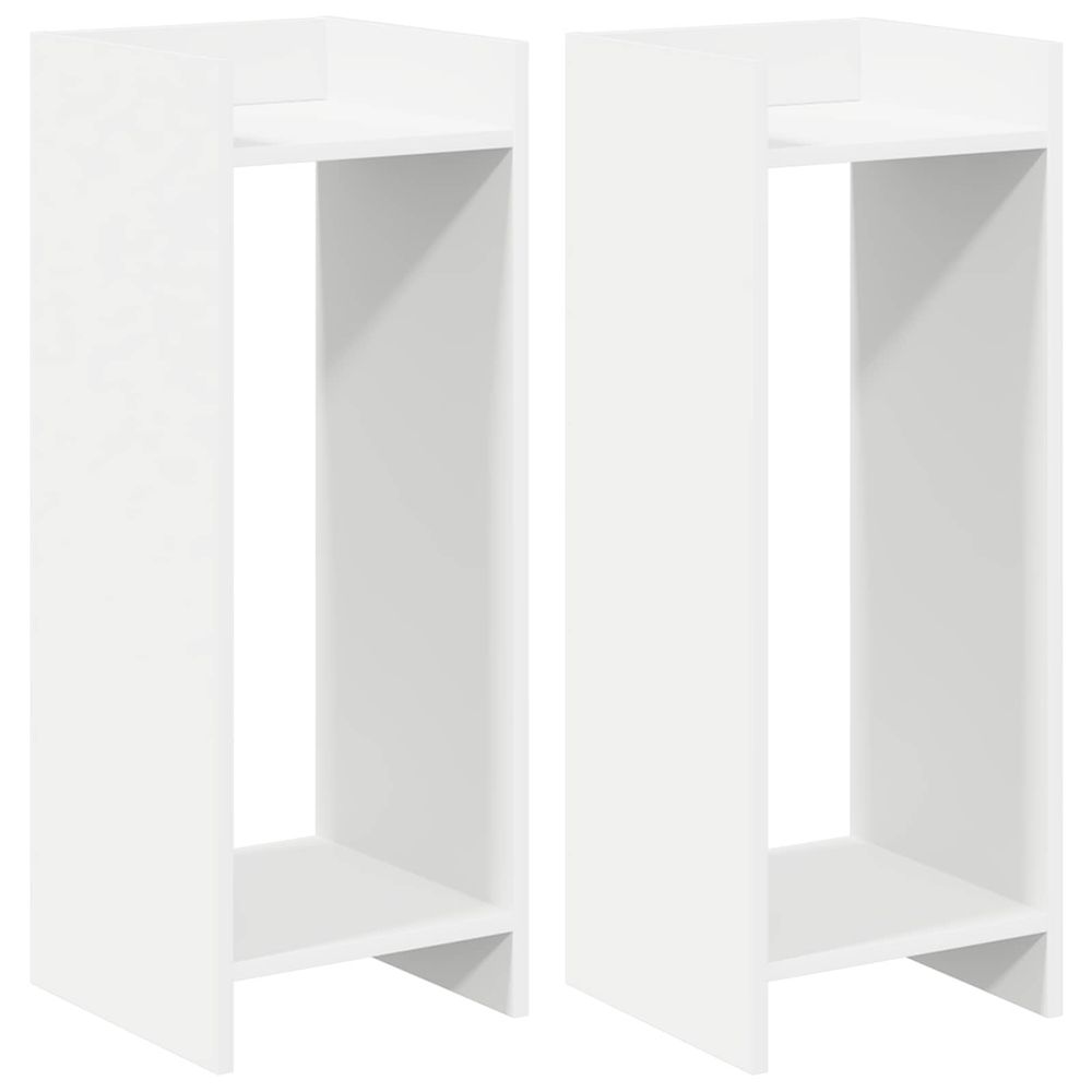 Support de plante 2 pièces blanc 30 x 30 x 80 cm