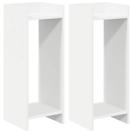 Support de plante 2 pièces blanc 30 x 30 x 80 cm