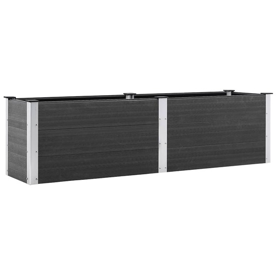 Lit surélevé de jardin 200x50x54 cm wpc gris