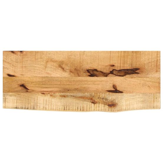 Dessus de table 80x20x3,8 cm bord vif bois massif manguier brut
