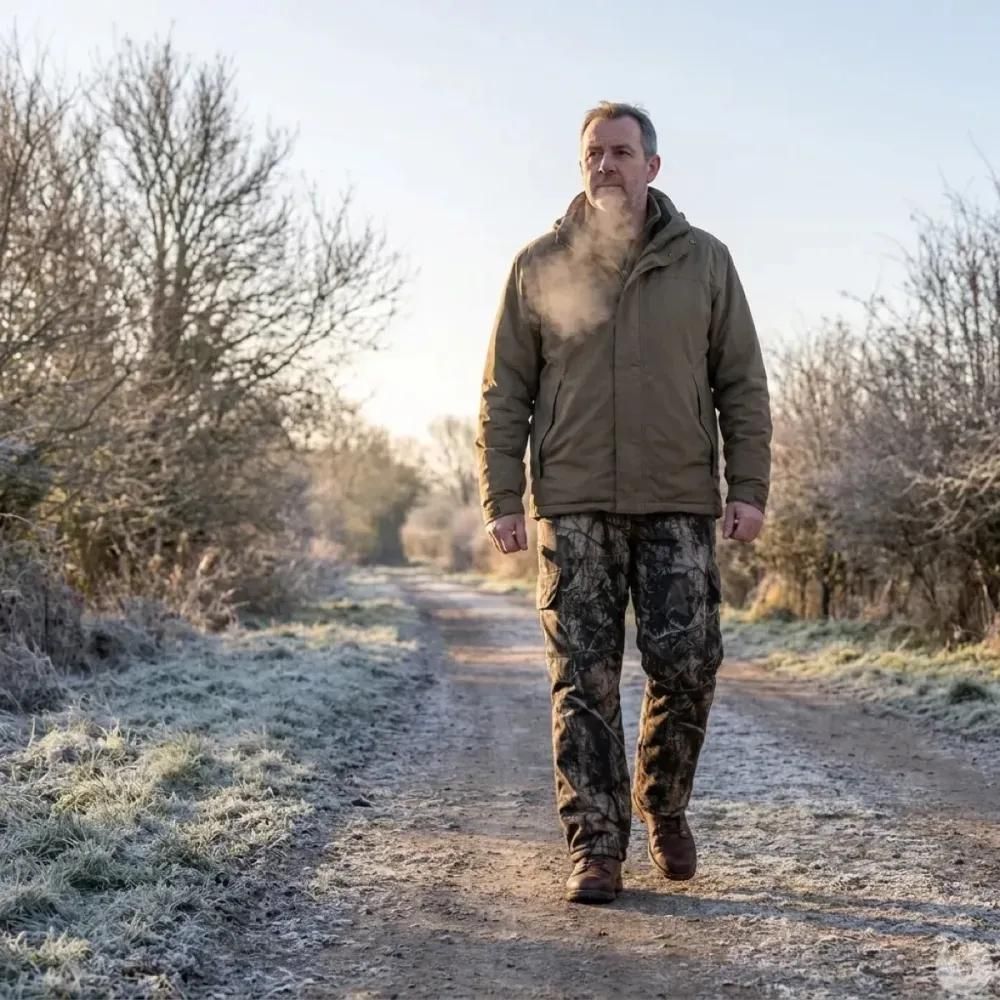 Pantalon de chasse chaud doublé karnor camouflage