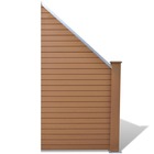 Panneau de clôture wpc 105 x (105-185) cm marron