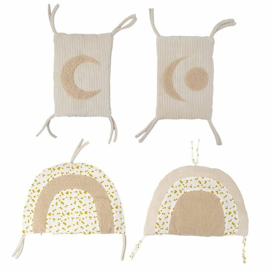 Tour de lit modulable bébé lune beige 49 x 29 cm