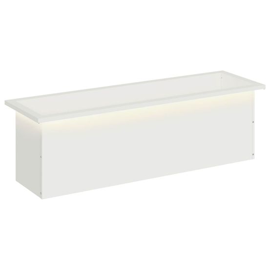 Jardinière d'extérieur de jardin avec led blanc 30 x 100 x 30 cm acier