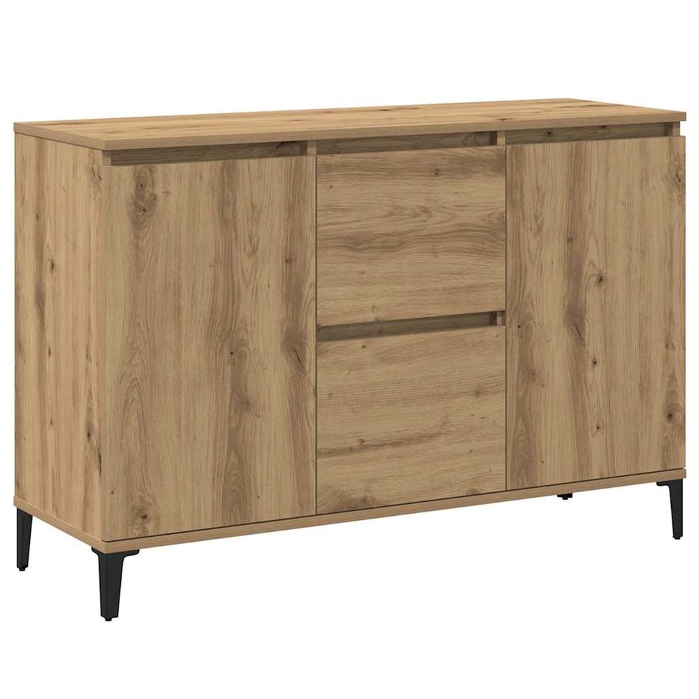 Buffet chêne artisanal 102x35x70 cm bois d'ingénierie