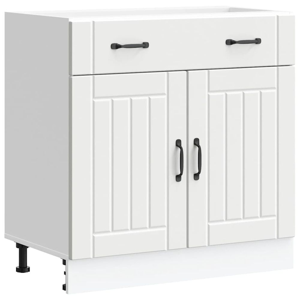 Armoire de cuisine lucca blanc bois d'ingénierie