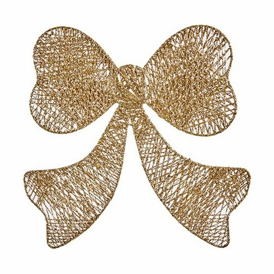 Décorations de noël doré métal lien 30 x 0,2 x 33 cm