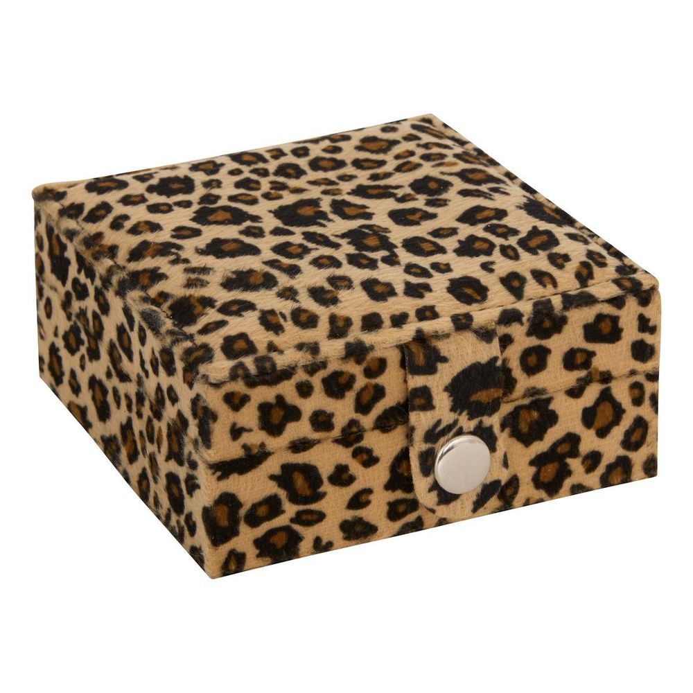 Boîte à bijoux de noël motif léopard l. 13 cm