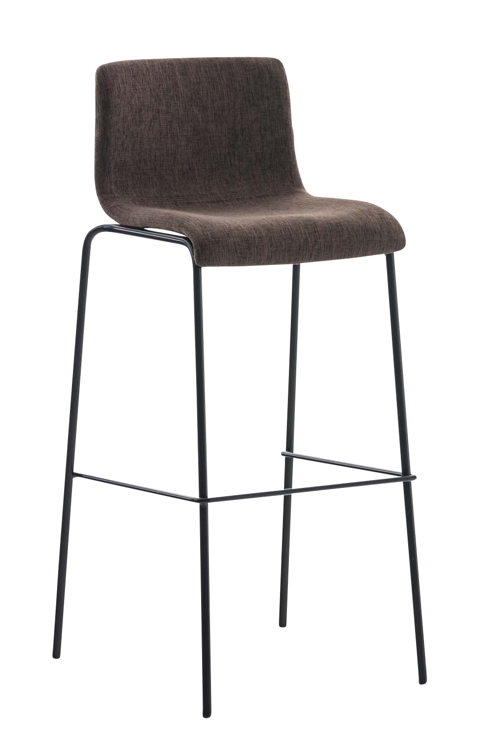Tabouret de bar hoover tissu 4 pieds structure noir