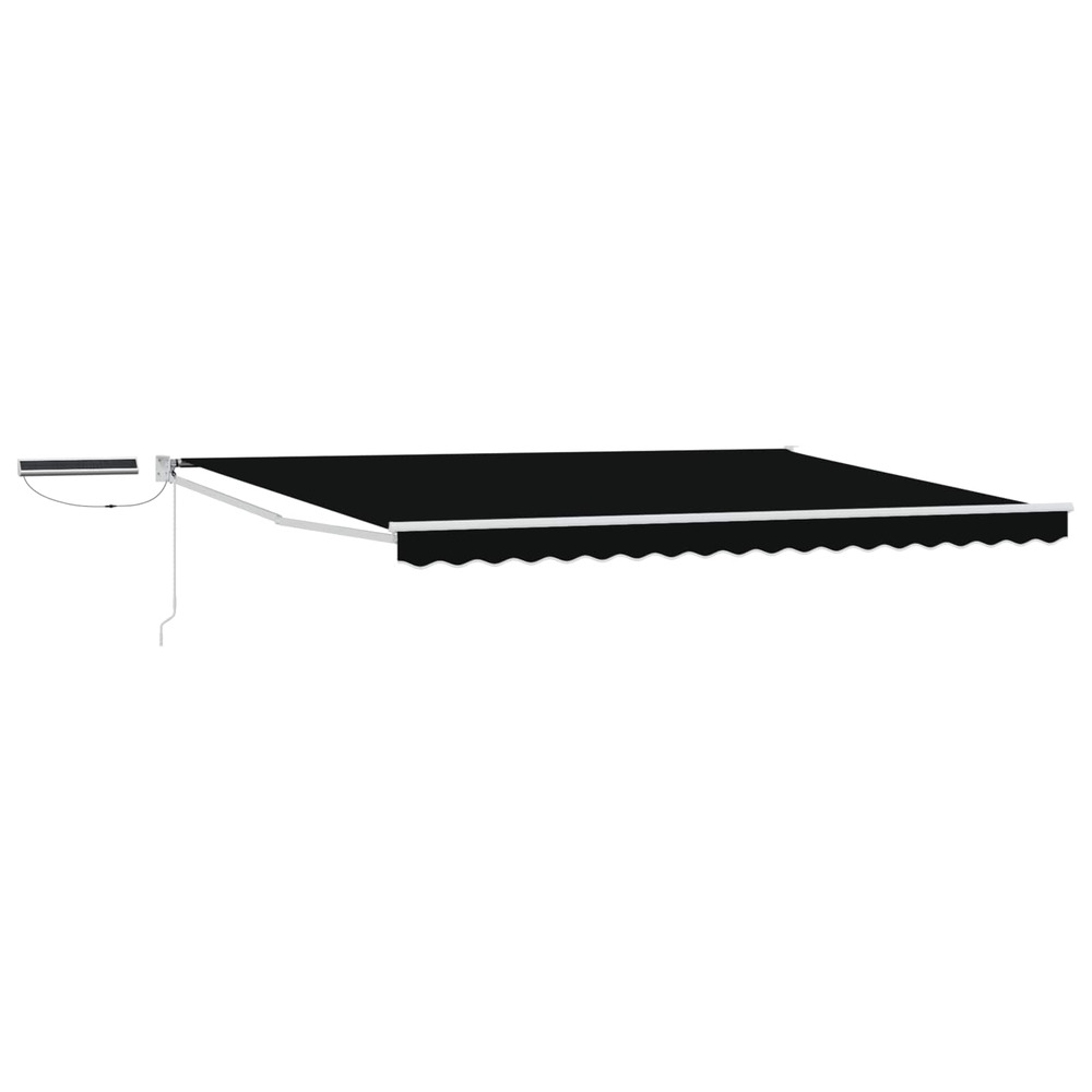 Auvent rétractable électrique noir et blanc 4 × 3 m