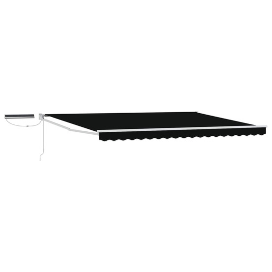 Auvent rétractable électrique noir et blanc 4 × 3 m