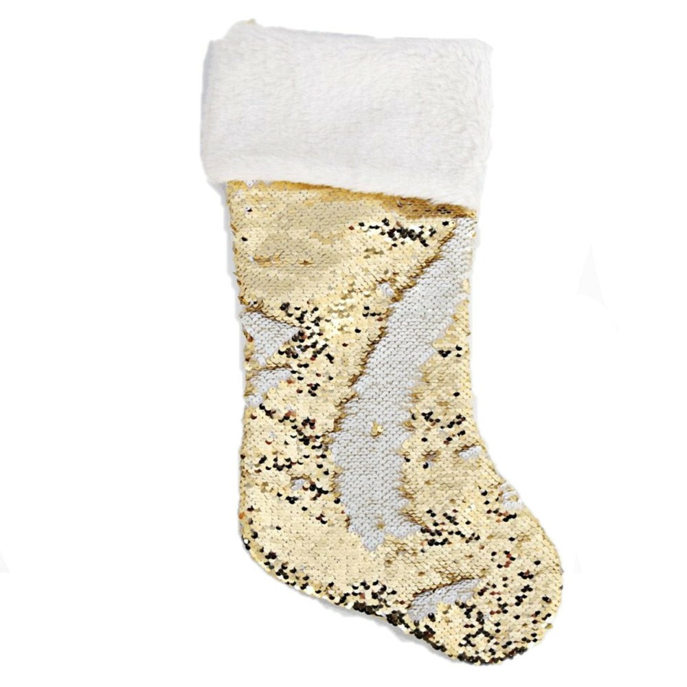 Décoration de noël suspendue botte sequin